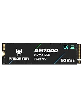 Acer Predator GM7 4TB M.2 SSD ① Amazon.com: Predator M.2 SSD 4TB GM7000 with DRAM Cache NVMe